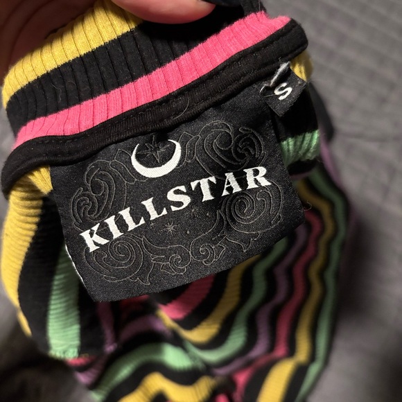 Killstar Multicolor Striped Crop Top - Picture 3 of 3